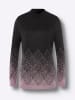 Sieh an! Stehkragenpullover in mauve-graphit-gemustert