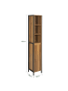 SoBuy Badezimmerschrank in Hellbraun - (W) 28 x (H) 168 x (L) 30 cm