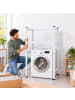 relaxdays Waschmaschinenregal in Weiß - (B)90 x (H)120 x (T)60 cm