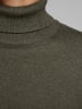 Jack & Jones Dünner Rollkragen Strickpullover Rundhals Basic Sweater JJEEMIL in Grün