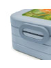 Mr. & Mrs. Panda Bento Box Rotkehlchen Federn Design ohne Spruch in Blau Pastell