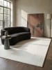 KADIMA DESIGN Teppich Kurzflor Uni rutschhemmend pflegeleicht Wohnzimmer Flur in Creme
