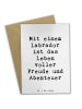 Mr. & Mrs. Panda Klappkarte Spruch Labradorleben mit Spruch in Weiß