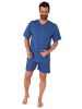 NORMANN Shorty Pyjama Schlafanzug kurzarm in marine