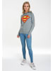 Logoshirt Kapuzenpullover DC - Superman Logo in grau-meliert