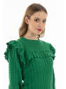 faina Damen Strickpullover in Waldgrün