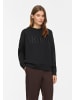 Vila Langarm Sweatshirt Rundhals Stickerei Stilvoll in Schwarz