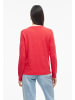 Vila Dünner Rundhals Strickpullover VIRIL in Rot-2