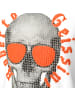 Roberto Geissini Stitched Skull T-Shirt Weiß Orange