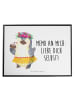 Mr. & Mrs. Panda Bastelmatte Pinguin Kokosnuss mit Spruch in Weiß