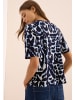 Cecil Cupro Touch Print-Shirt in Blau