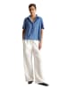 Marc O'Polo DENIM Kurzarm-Bluse relaxed in Cerulean Blue
