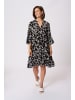 Kaffe Kleid KAhera A-shape in Black/Chalk/Red Petit Fleur