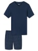 Schiesser Pyjama Schlafanzug kurz - Casual Essentials in Admiral