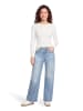 CARTOON Stretch-Jeans im Used-Look in Blau