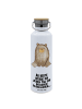 Mr. & Mrs. Panda Isolierflasche Bär sitzend mit Spruch in Weiß
