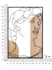 Mauro Ferretti 3D-Dekorplatte in schwarzer Holzoptik, 55 x 2 x 80 cm