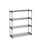 relaxdays Pflanzenregal in Schwarz - (B)91 x (H)106 x (T)28 cm