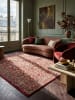 KADIMA DESIGN GLAZERT Vintage Medaillon Niederflor 160x230 Rot Wohnzimmer in Rot