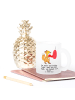 Mr. & Mrs. Panda Glas Fuchs Boxen mit Spruch in Transparent