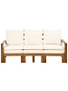 Beliani 7-tlg Gartenbank ISOLELLO in Braun/Beige
