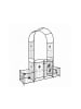 relaxdays Rosenbogen "Portal" in Schwarz - (B)202 x (H)220 x (T)50 cm