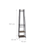 relaxdays Garderobenständer in Schwarz/ Grau - (B)43 x (H)181 x (T)43 cm