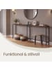 VASAGLE Flurtisch Barnet in Braun-Schwarz - (B)200 x (H)80 x (T)15 cm