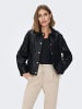ONLY Kurze Kunstleder Jacke Shacket Übergangs Hemd PU Coated ONLCAMILA in Schwarz-2