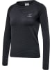 Hummel Hummel T-Shirt Hmlongrid Multisport Damen Nahtlosen in JET BLACK/FORGED IRON