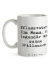 Mr. & Mrs. Panda Tasse Pflegevater Legende mit Spruch in Weiß