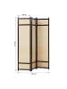 Homestyle4u 3-tlg. Paravent in Schwarz 132x175