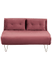 Beliani 2-tlg Schlafsofa VESTFOLD in Rosa/Gold