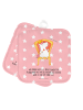Mr. & Mrs. Panda 2er Set Topflappen  Einhorn Prinzessin mit Spruch in Rot Pastell