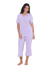 Ulla Popken Pyjama in zartes lavendel
