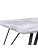 Beliani Esszimmertisch MOLDEN in Weiß/Schwarz - (W) 80 x (H) 75 x (L) 150 cm