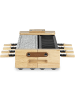 HKoenig Raclette-Grill WOD8 für 8 Personen in Holz-Optik