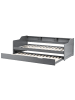 Beliani Tagesbett EDERN in Grau - (W) 105 x (H) 66 x (L) 206 cm