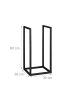 relaxdays Kaminholzregal in Schwarz - (B)30 x (H)60 x (T)30 cm