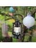 relaxdays 4x Sturmlaterne LED in Schwarz