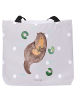 Mr. & Mrs. Panda Shopper Tasche Otter Seerose ohne Spruch in Grau Pastell