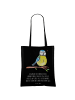 Mr. & Mrs. Panda Tasche Vogel Blaumeise mit Spruch in Schwarz
