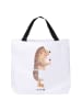 Mr. & Mrs. Panda Tote Bag Igel Wein ohne Spruch in Weiß
