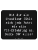 Mr. & Mrs. Panda Mauspad Spruch VIP Chauffeur mit Spruch in Schwarz