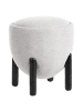 Beliani Pouf ARCHIE in Grau/Schwarz - (W) 47 x (H) 48 x (L) 47 cm