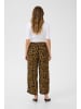 Kaffe Casual Hose KAmille Loose fit in Brown Leopard Print