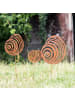 UNUS Gartenstecker Rost Muscheln in Braun