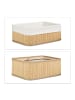 relaxdays 12 x Regalkorb in Natur - (B)32 x (H)12,5 x (T)22 cm
