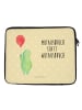 Mr. & Mrs. Panda Laptoptasche Schildkröte Luftballon mit Spruch in Gelb Pastell