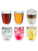 Creano 6er Set Thermoglas dg-h "Doppelwandglas" - 400ml Glas
